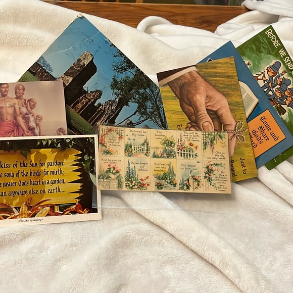 Postcards religious the gift of the Sun, stamps, Bible verses, Sunday school - Picture 1 of 6